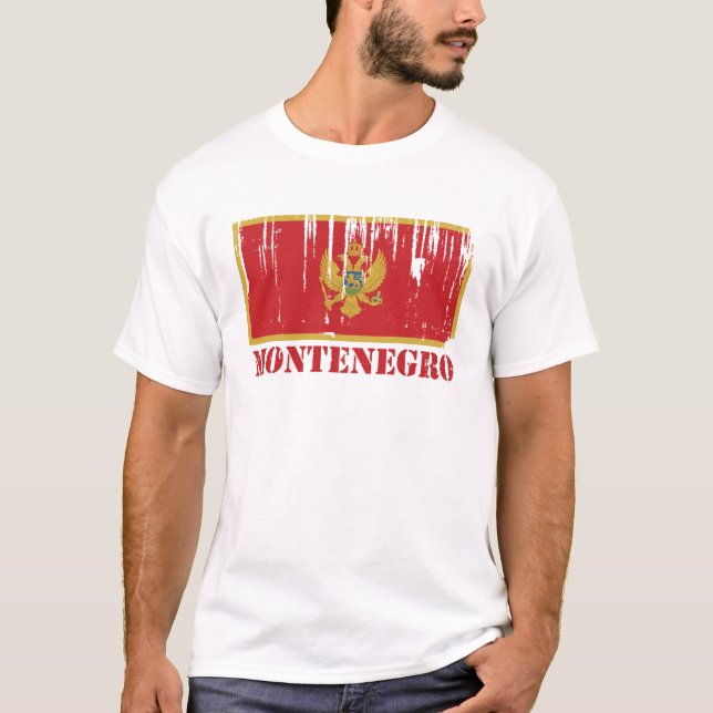 T-shirt Drapeau de Monténégro (Devant)