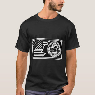 T-shirt Drapeau de motocyclette Né pour le tour © FB @ #