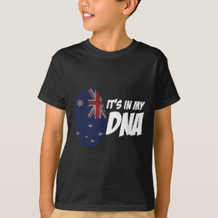 T-shirt Drapeau de Nouvelle-Zélande Cadeau d'empreinte dig