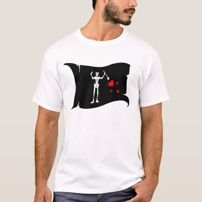 T-shirt Drapeau de ondulation #1 Blackbeard (Devant)