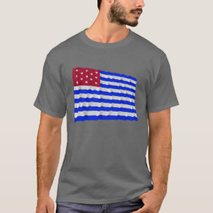 T-shirt Drapeau de ondulation de commerçant de tissus de