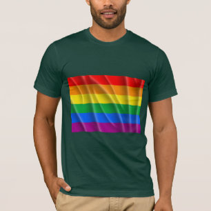 T-shirt Drapeau de ondulation de gay pride -