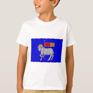 T-shirt Drapeau de ondulation de län de Gotlands