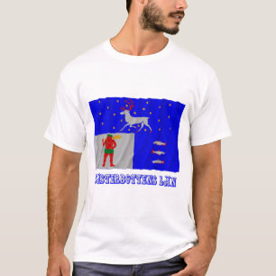 T-shirt Drapeau de ondulation de län de Västerbottens av