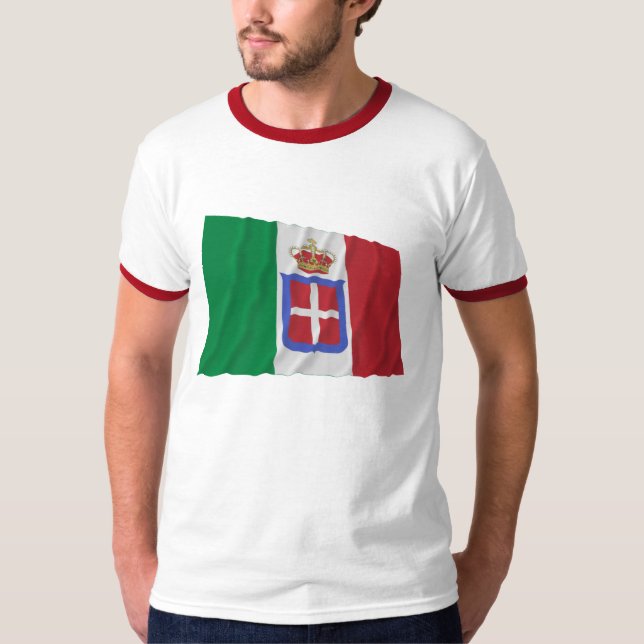 T-shirt Drapeau de ondulation de l'Italie (1861-1946) (Devant)