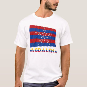 T-shirt Drapeau de ondulation de Magdalena avec le nom