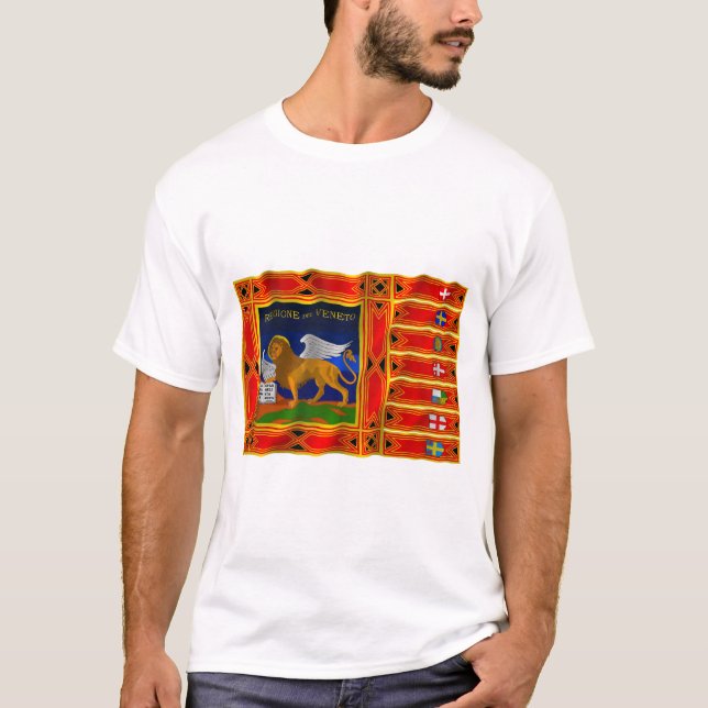 T-shirt Drapeau de ondulation de Vénétie (Devant)