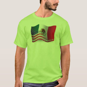 T-shirt Drapeau de ondulation mexico-américain