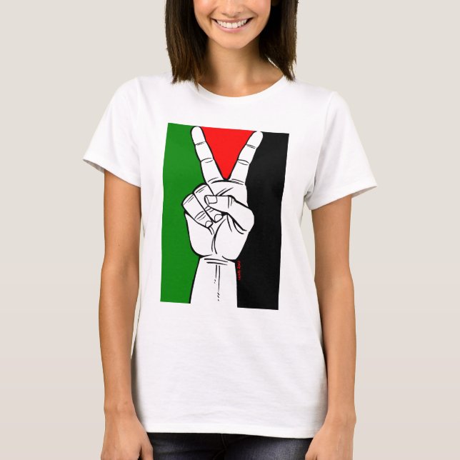 T-shirt Drapeau de paix de la Palestine (Devant)