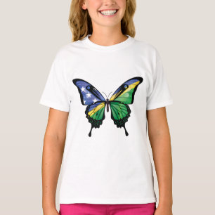 T-shirt Drapeau de papillon des Îles Salomon