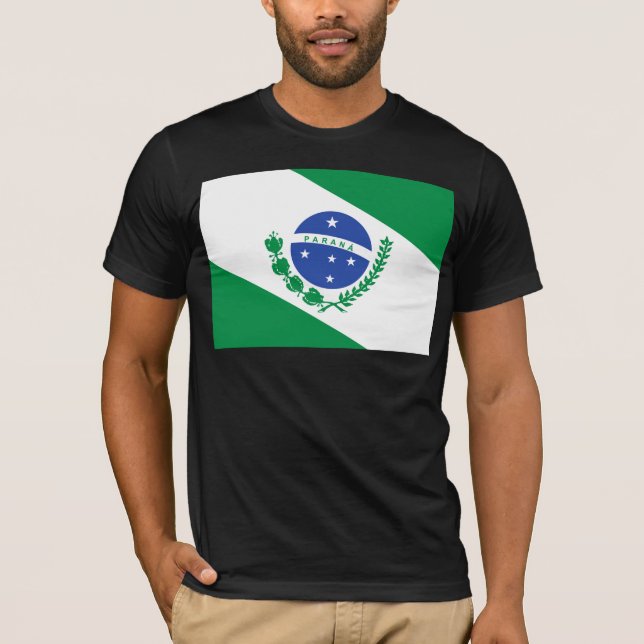 T-shirt Drapeau de Parana, Brésil (Devant)