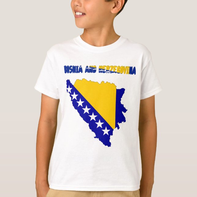 T-shirt Drapeau de pays bosnien (Devant)