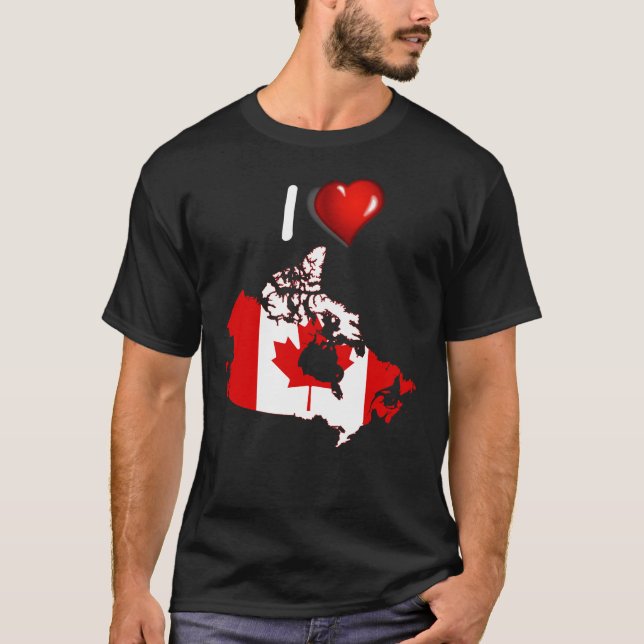 T-shirt Drapeau de pays canadien (Devant)