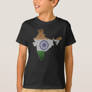 T-shirt drapeau de pays de l'Inde