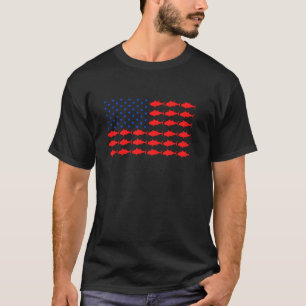 T-shirt Drapeau de pêche au thon patriotique pour les pêch