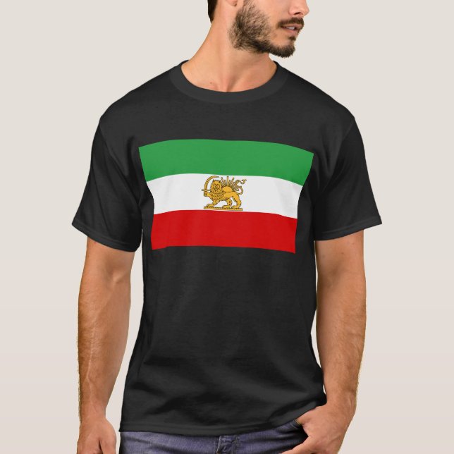 T-shirt Drapeau de Perse/de Iran (1964-1980) (Devant)