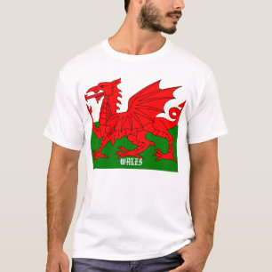T-shirt Drapeau de pièce en t du Pays de Galles