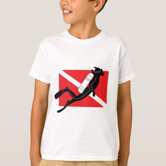 T-shirt Drapeau de piqué de SCAPHANDRE avec les enfants (Devant)