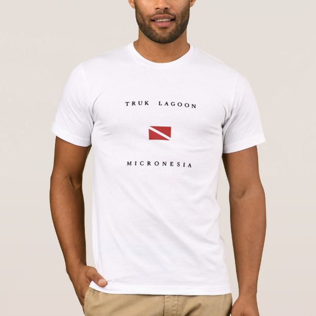 T-shirt Drapeau de piqué de scaphandre de la Micronésie de (Devant)