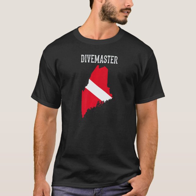 T-shirt Drapeau de plongée de l'instructeur de plongée en  (Devant)