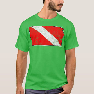 T-shirt Drapeau de plongée Kansas Drapeau de plongée Scuba