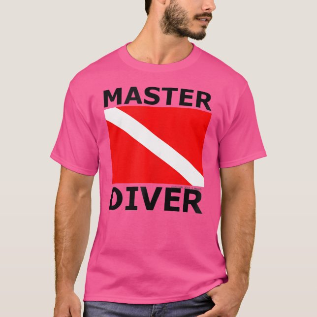 T-shirt Drapeau de plongée Master Diver (Devant)
