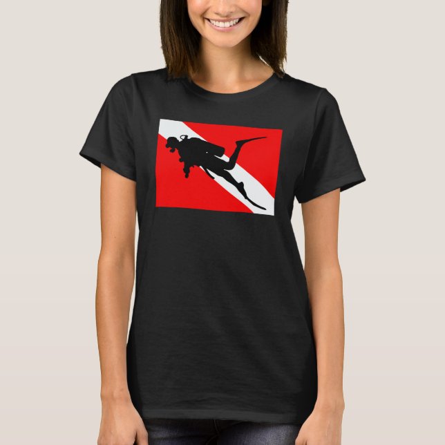 T-shirt Drapeau de plongée sous-marine (Devant)