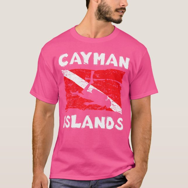 T-shirt Drapeau de plongée sous-marine des îles Caïmans (Devant)
