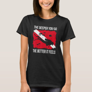 T-shirt Drapeau De Plongée vintage Pour Plongée Avec Tuba