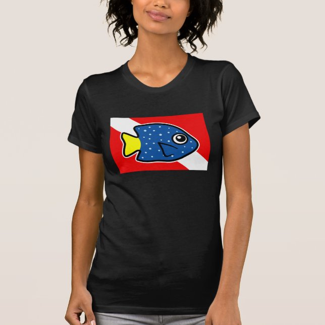 T-shirt Drapeau de plongée Yellowtail Damselfish Drapeau (Devant)