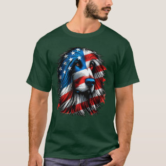 T-shirt DRAPEAU DE POIDS Afghan Usa Amoureux des chiens Fu