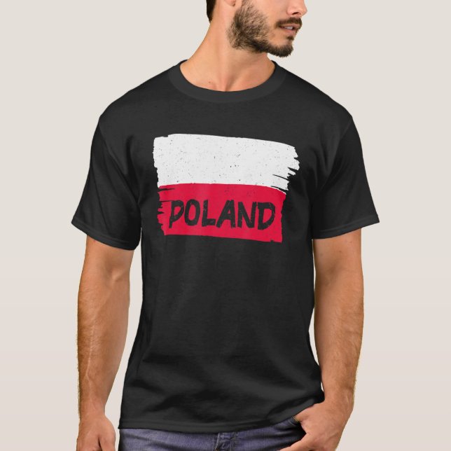 T-shirt Drapeau de Pologne (Devant)