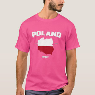 T-shirt Drapeau de Pologne, Carte de Pologne, Journée Nati