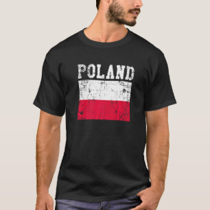 T-shirt Drapeau de Pologne Vintage rétro Racines polonaise