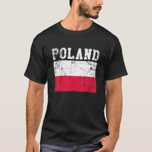 T-shirt Drapeau de Pologne Vintage rétro Racines polonaise