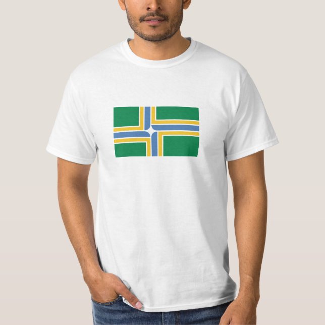 T-shirt Drapeau de Portland, Oregon (Devant)