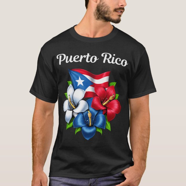 T-shirt Drapeau de Porto Rico (Devant)