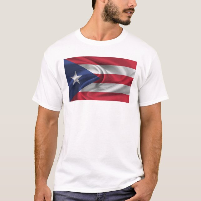 T-shirt Drapeau De Porto Rico (Devant)