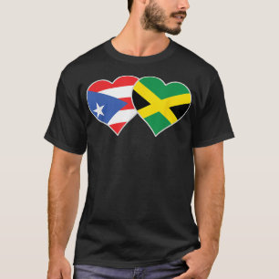 T-shirt Drapeau de Porto Rico de l'amour du coeur portoric
