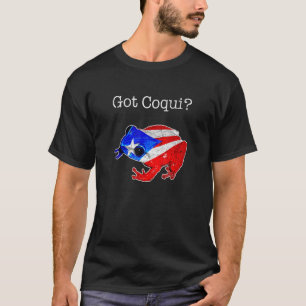 T-shirt Drapeau de Porto Rico grenouille arboricole Coqui