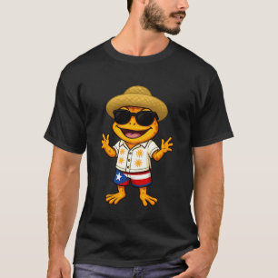 T-shirt Drapeau de Porto Rico Grenouille Coqui Cool Hérita