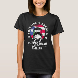 T-shirt Drapeau de Porto Rico Italie Femmes Adultes Fille
