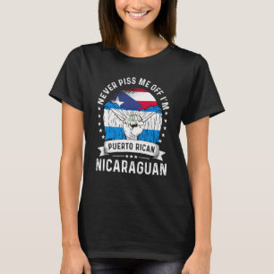 T-shirt Drapeau de Porto Rico Nicaragua Cultivé Humour Fie