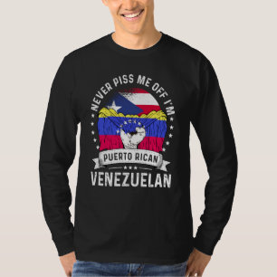 T-shirt Drapeau de Porto Rico Vénézuéla Cultivé Humour Fie