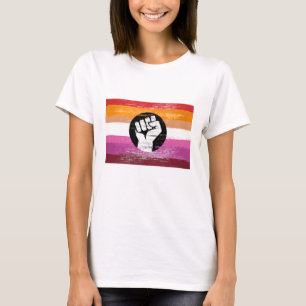 T-shirt Drapeau de protestation peint lesbien