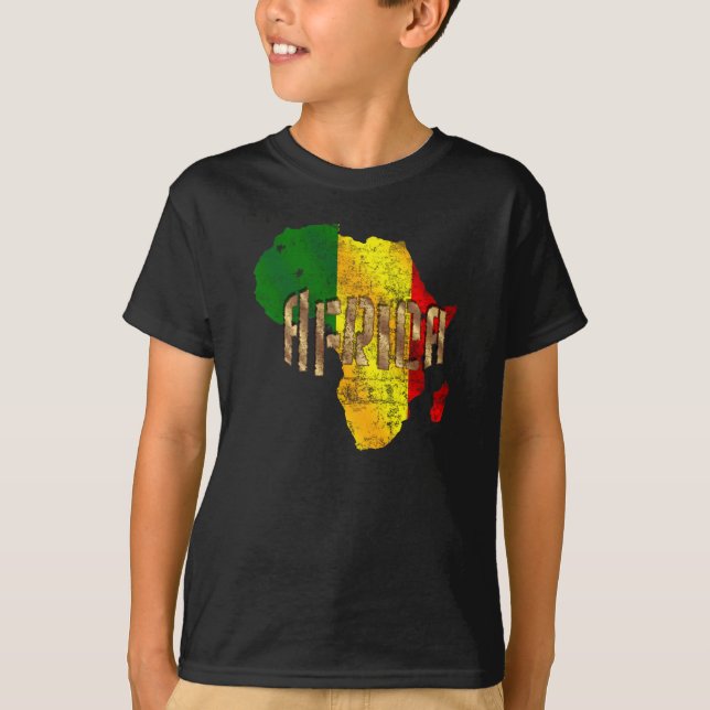 T-shirt Drapeau de Rastafari Rasta de carte de reggae de (Devant)