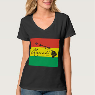 T-shirt Drapeau de reggae d'île d'Hawaï