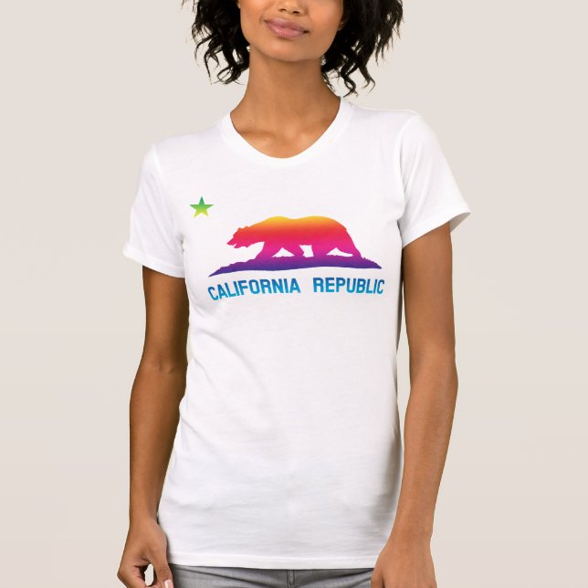 T-shirt Drapeau de République de la Californie (Devant)