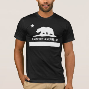 T-shirt Drapeau de République de la Californie - noir