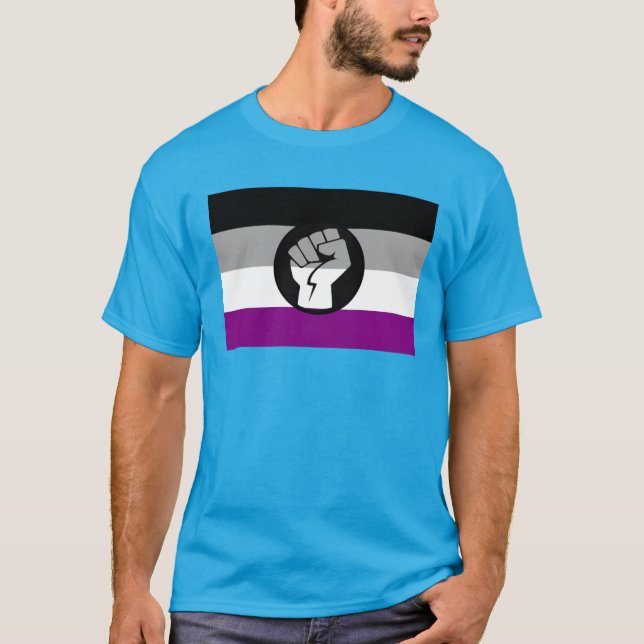T-Shirt Drapeau de Résistance de la Fierté Asexuel (Devant)